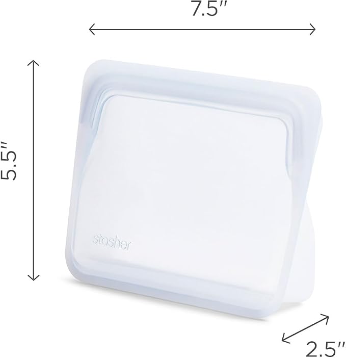 Stasher Premium Silicone Reusable Food Storage Stand-Up Mini Bag, Sous Vide - Image 5