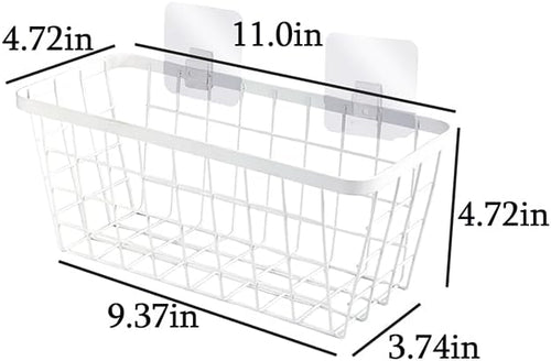 2 Set LeleCAT Hanging Wall Basket Organizer, Over the Cabinet Door Adhesive - Image 2