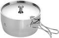 CAMPINGMOON 2 Quart Camping Saucepan 3-ply Stainless Steel Cooking Pot w/Lid by CAMPINGMOON