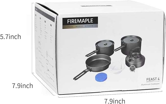 Fire-Maple Feast 4 Piece Camping Cookware Cookware Cookware Kit Outdoor - Image 6