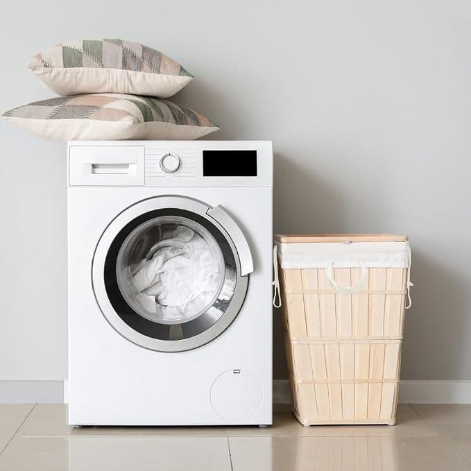 2 Pcs Canvas Laundry Bags with Carrying Handles & Drawstring Closure, - Image 4