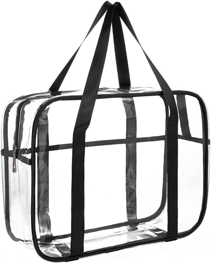 Clear Toiletry Bag Thick Transparent Cosmetic Bag Waterproof Makeup Artist by UEOE