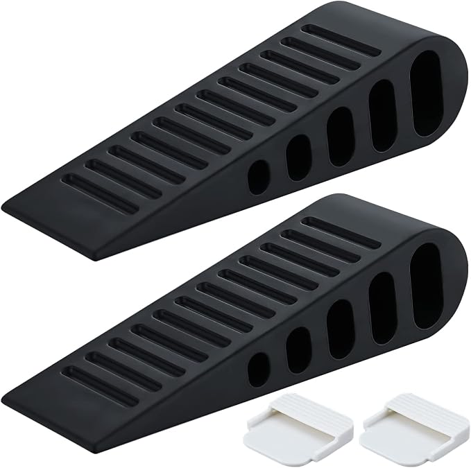 JQK Rubber Door Stopper Wedge, Wooden Floor, DSB61-BK-P9 by Homeimprovement