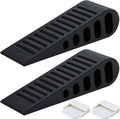 JQK Rubber Door Stopper Wedge, Wooden Floor, DSB61-BK-P2 by Homeimprovement