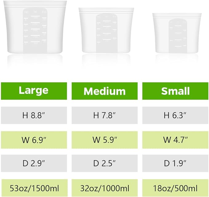 Reusable 100% Silicone Food Storage Bags, Sandwich Snack Bags New Generation - Image 2