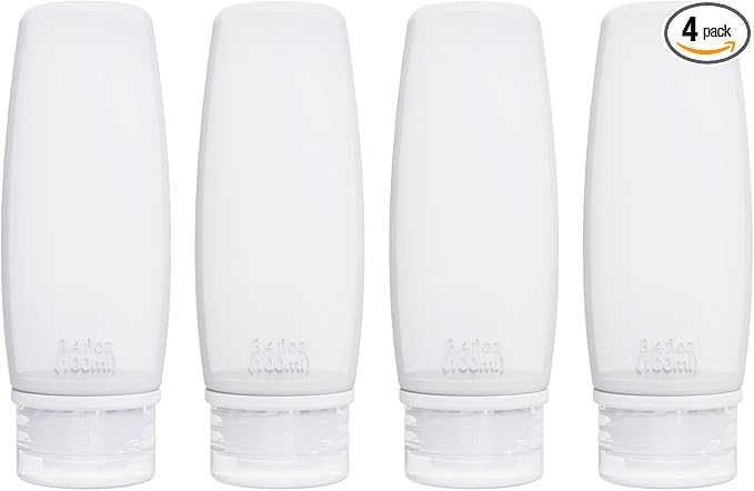 Silicone Travel Bottles for Toiletries TSA Approved Travel Size Containers Set by Craftend