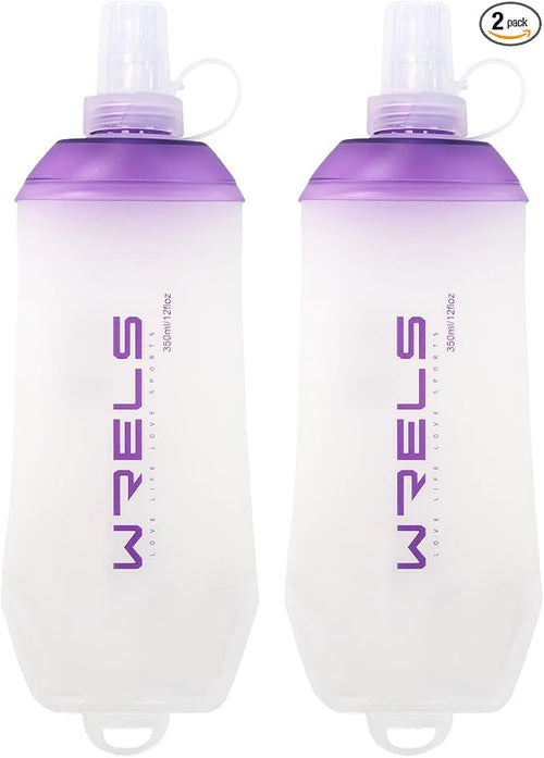 200ml/350ml/500ml Collapsible Soft Flask, BPA Free Folding Soft Water Bottle by WRELS