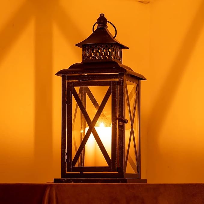 DECORKEY Lantern Decorative Indoor & Outdoor, Large Hanging Candle Lanterns - Image 7