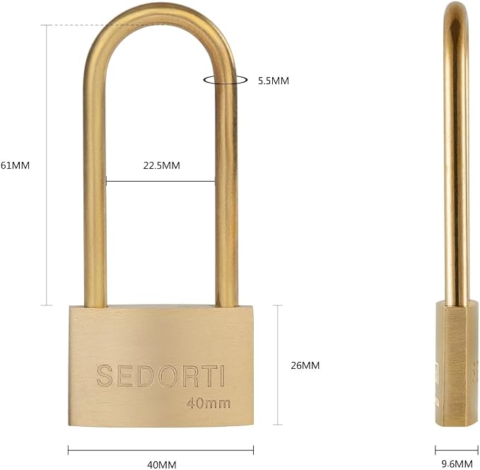 Weather Proof Lock, Solid Brass Padlock - Image 2