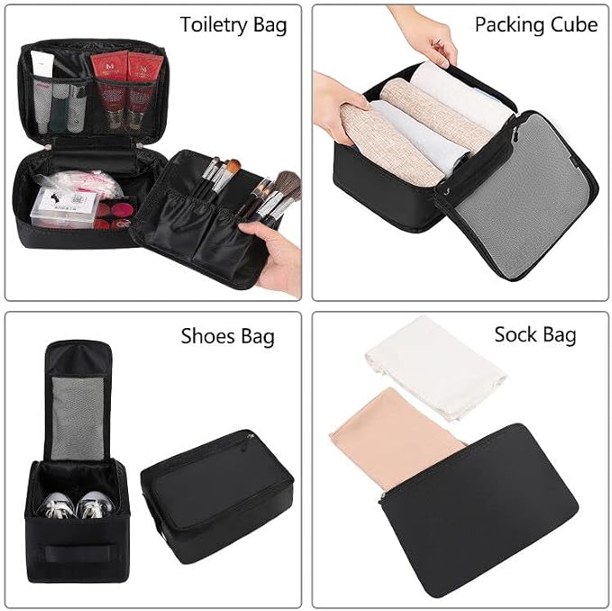 BAGAIL 8 Set Packing Cubes Luggage Packing Organizers - Image 3
