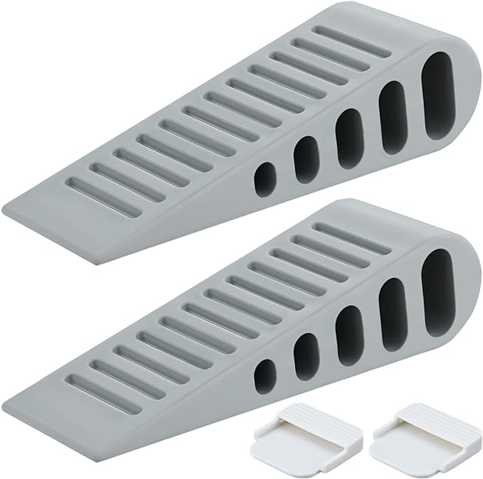 JQK Rubber Door Stopper Wedge, Wooden Floor, DSB61-GY-P9 by Homeimprovement