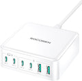 270W USB C Charger Block, Rocoren 6 Port Multi USB-C Charging Station, 100W PD by Rocoren