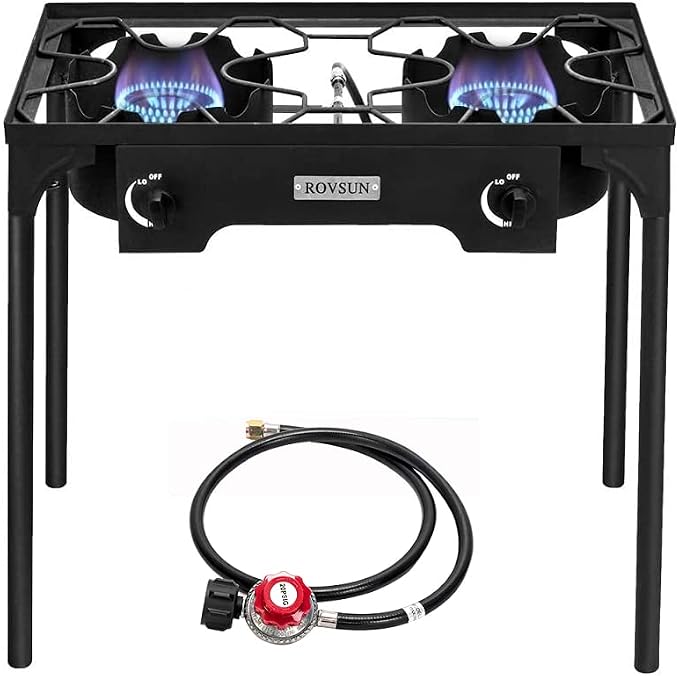 ROVSUN 2/3 Burner Outdoor Propane Gas Stove High Pressure Stand Cooker by ROVSUN