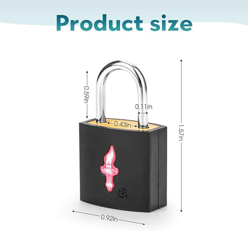 4 Pack Neon Square TSA Approved Luggage Locks - Image 2