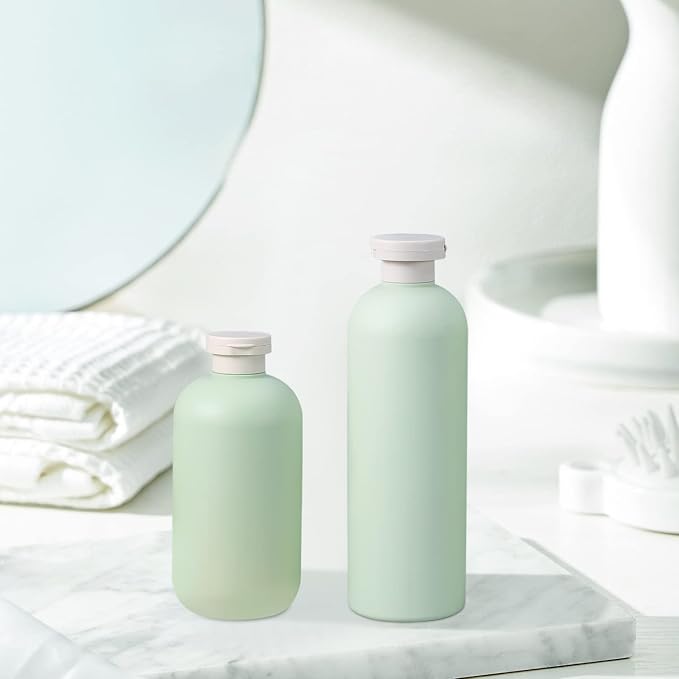 6.8oz Squeeze Bottles with Flip Cap, Refillable Plastic Travel Bottles - Image 4