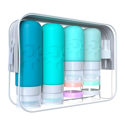 18 Pack travel Bottles for Toiletries, TSA Approved Silicone Travel Containers by ZAFIT