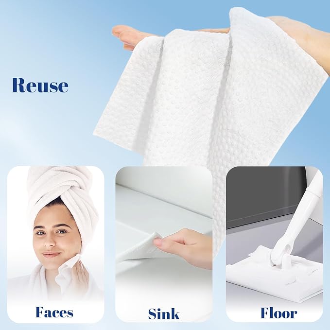 ITO Disposable Face Towel, Ultra-Soft 1-Second Quick-Dry Face Towels, Gentle - Image 6