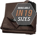 Tarp Cover Brown/Black Heavy Duty 20 Mill Thick Material, Waterproof 10'X20' by Trademark+Supplies