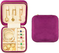 Travel Jewelry Case, Small Plush Velvet Jewelry Box by TAIMY