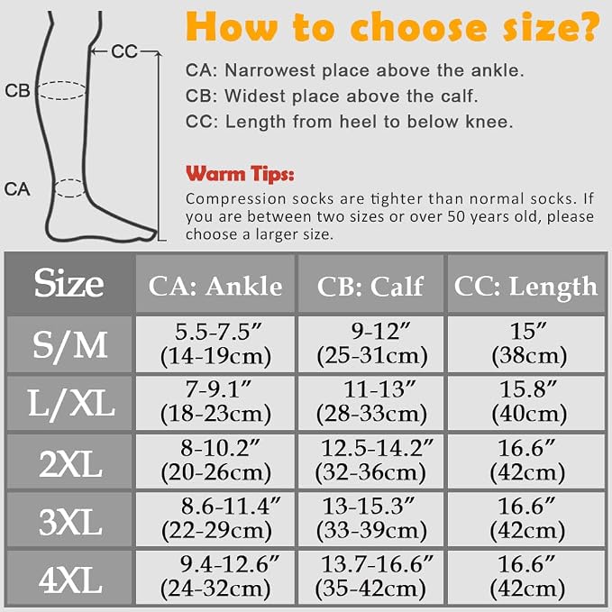 CASMON 2 Pairs Zipper Compression Socks - Image 3
