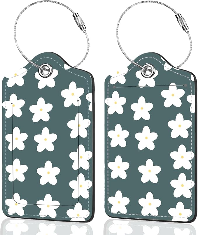 2Pack Luggage Tags for Suitcases, Cute Unique Pu Leather Cruise Luggage Tag by Unknown
