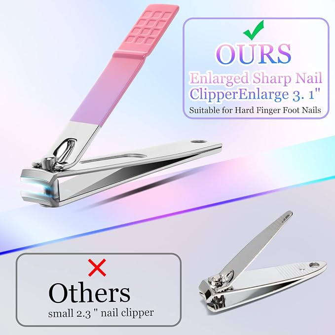 Aceoce Manicure Set Women Nail Clippers Professional Manicure Pedicure Kit - Image 8