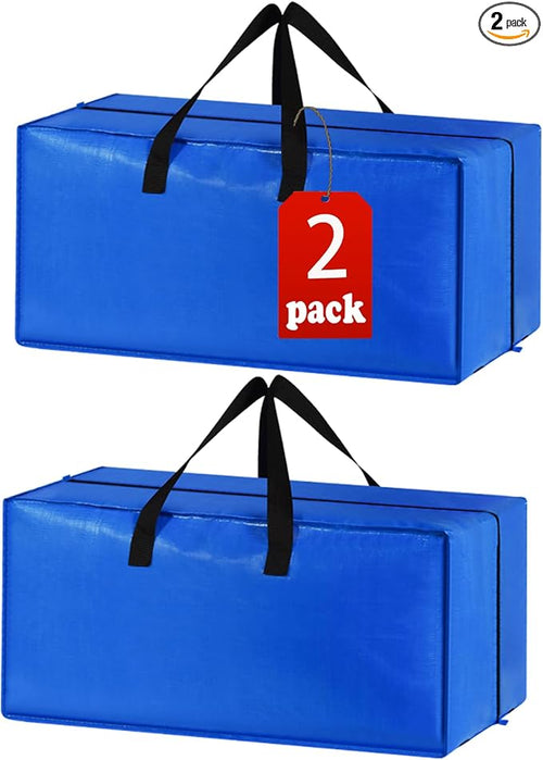2 Pack Heavy Duty Extra Large Moving Bags Storage Tote by ACNUSIK