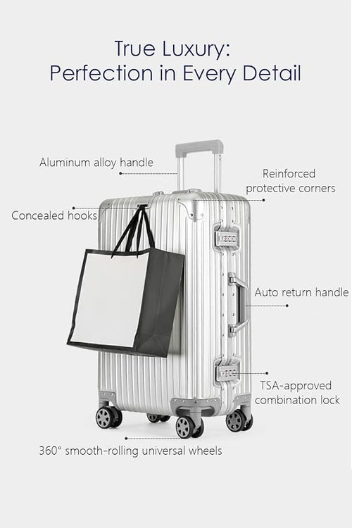 28 Inch All Aluminum Checked in Luggage - Image 2