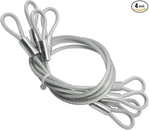 4 pcs 47 inch 5mm Thickness Vinyl Cover Coated Galvanized Steel Wire Cable by Bytiyar