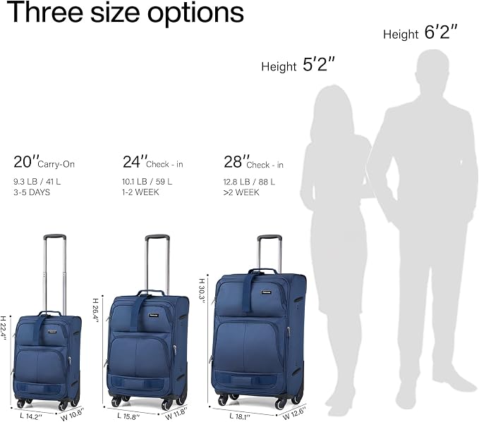 Hanke Luggage Sets 2 Piece Softside Expandable Luggage - Image 5