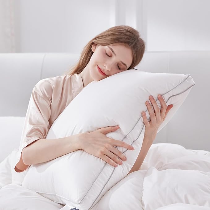 Globon Luxury Feather Down Pillow Standard Queen Size by Globon