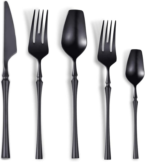 20-Piece Matte Black Silverware Set by Lemeya