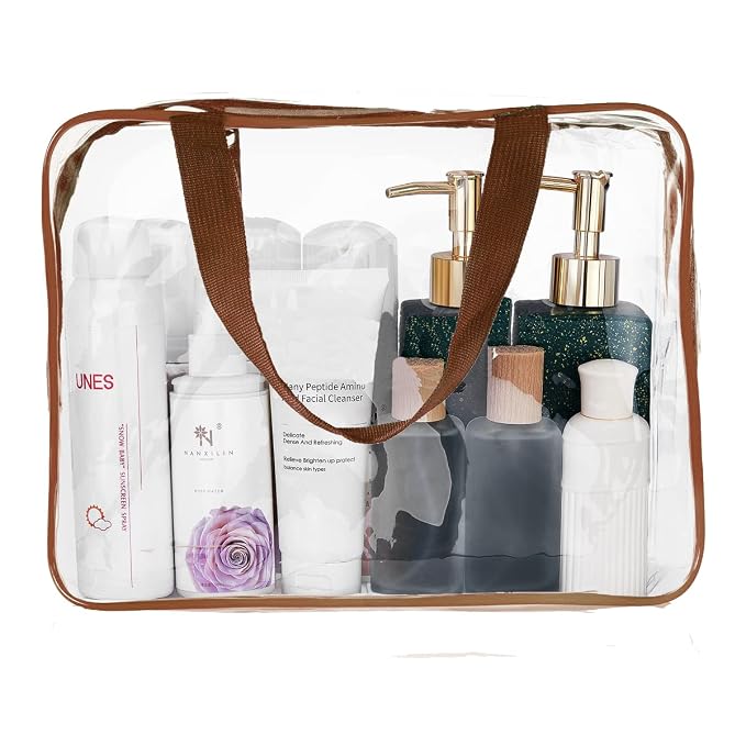 3Pcs Crystal Clear PVC Travel Toiletry Bag Kit - Image 7