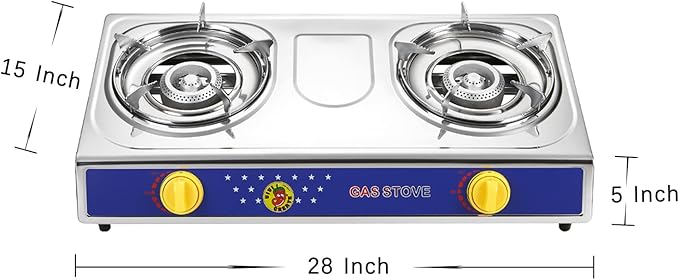 Vivicreate 2 Burner Propane Gas Stove Outdoor Cooking Portable Double Burner - Image 7