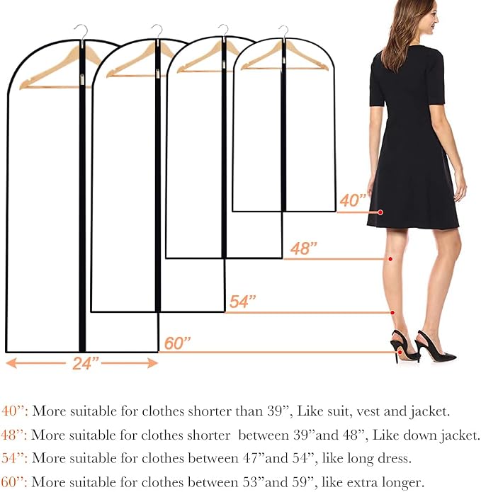 Clear Garment Bags Clothes Covers Clothes Storage Bag Clothes Storage Bag - Image 2
