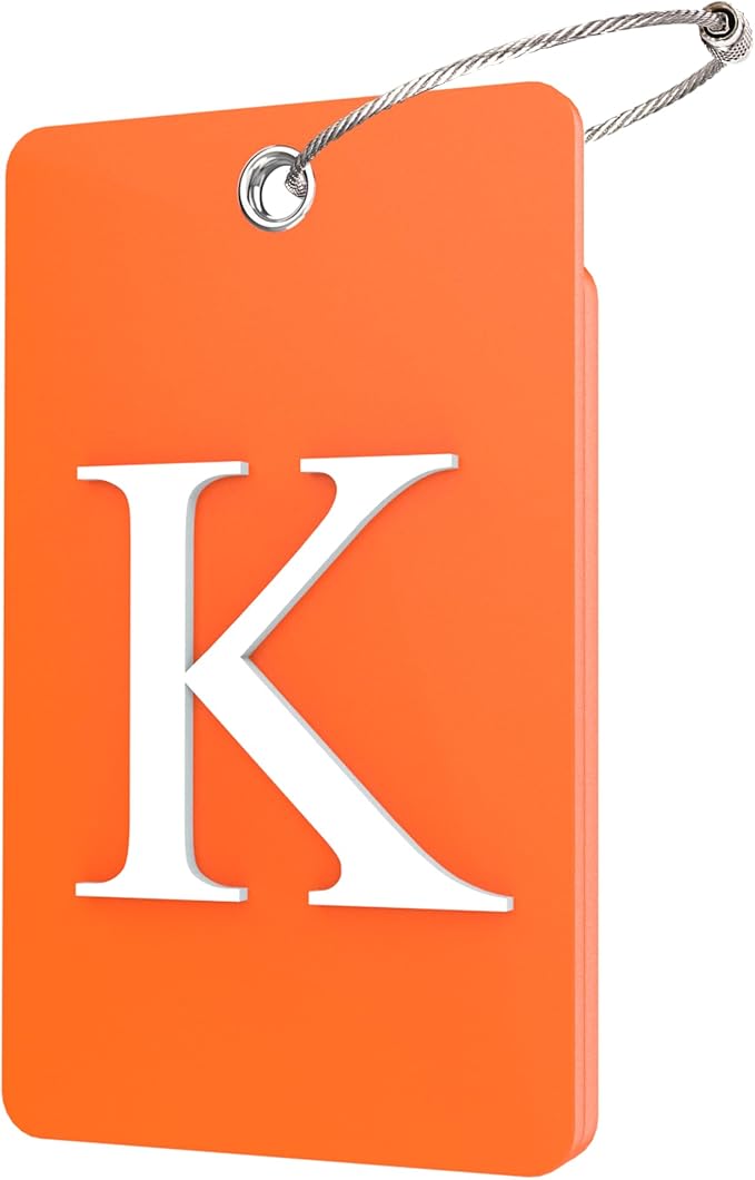 Gostwo 2 Pack Luggage Tags for Suitcases, 26 Initial Letter Travel Luggage by Gostwo