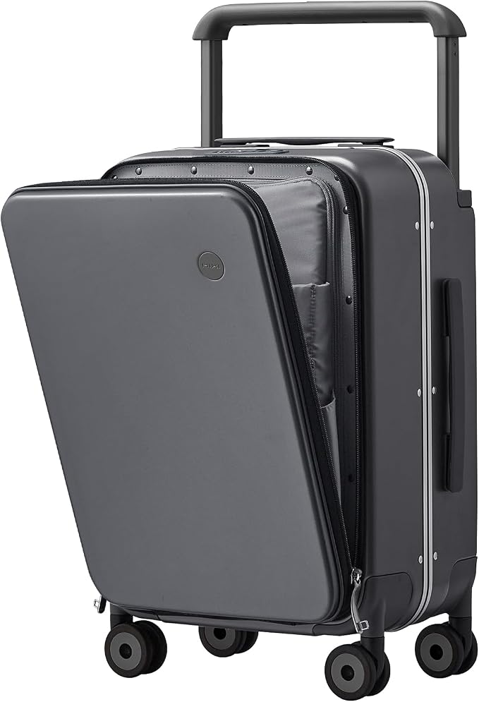 mixi Carry On Luggage Wide Handle Luxury Design Rolling Travel Suitcase PC by MIXI