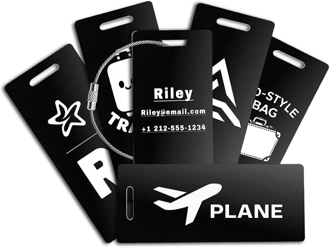 4PCS Personalized Luggage Tags for Travel Durable Aluminium Luggage Tags for by comfortez