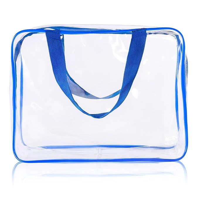 2Pcs Crystal Clear PVC Travel Toiletry Bag Kit - Image 6