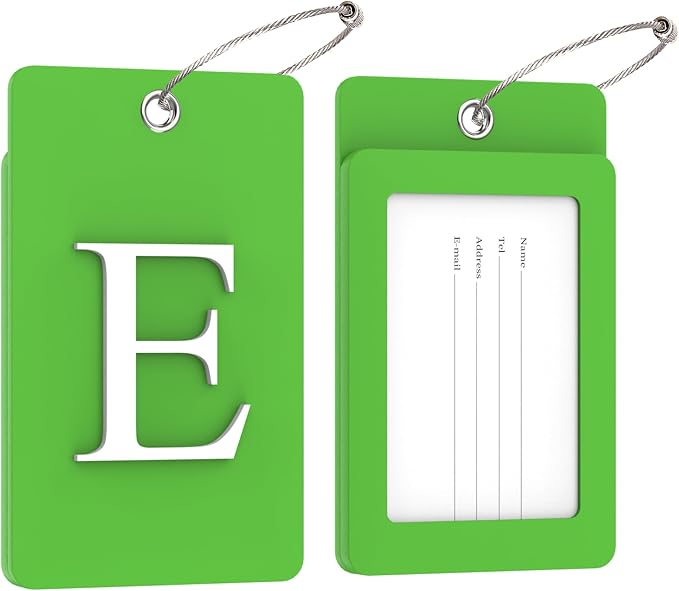 Gostwo 2 Pack Luggage Tags for Suitcases, 26 Initial Letter Travel Luggage - Image 2