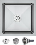 POPFLY 15×15 Inch Undermount Wet Bar Sink, 18 Gauge 304 Stainless Steel Kitchen by POPFLY