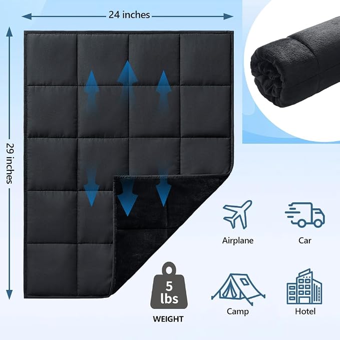 L'AGRATY Weighted Lap Pad Blanket 5lb: Small Weighted Blanket - Image 6