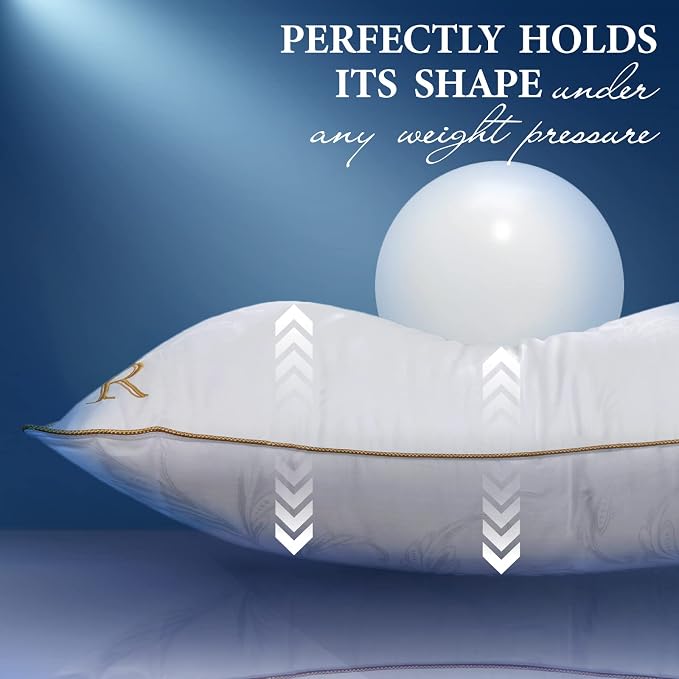 Royal Therapy Pillows Standard Size Set of 2, Alternative Goose Down Pillows - Image 2
