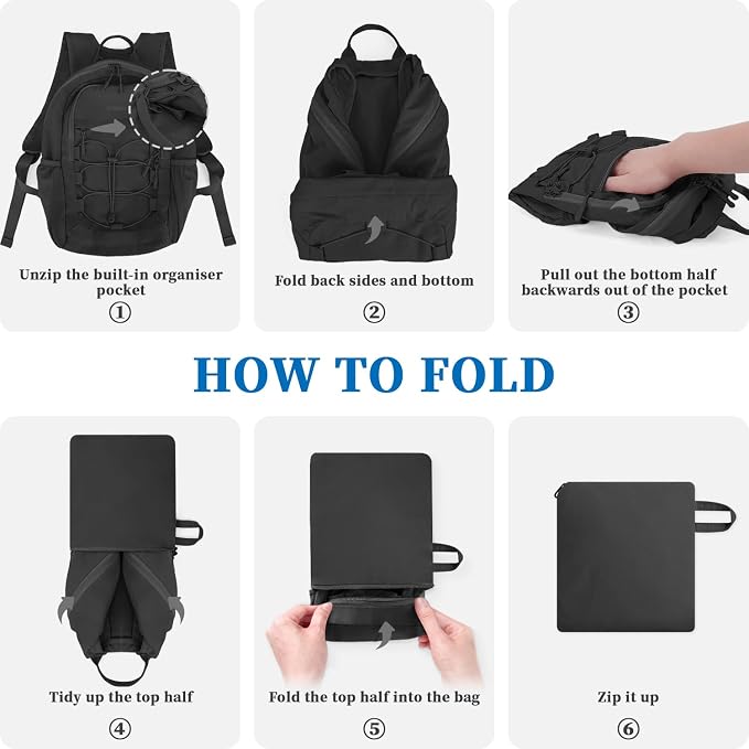 ZOMFELT Hiking Backpack for Women Men, 25L Lightweight Packable Backpacks for - Image 7