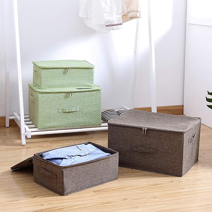 ANMINY Storage Bins with Zipper Lids 51.9 Qt Lidded Fabric Storage Boxes - Image 7