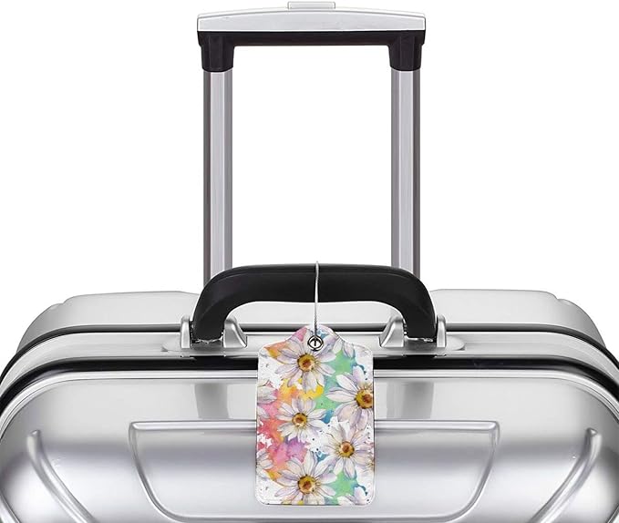 Colorful Daisy Flower Luggage Tags Suitcase Tag Privacy Name ID Card Spring - Image 5