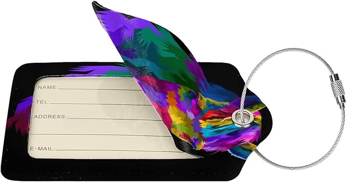 Colorful Rainbow Horse Luggage Tag - Image 2