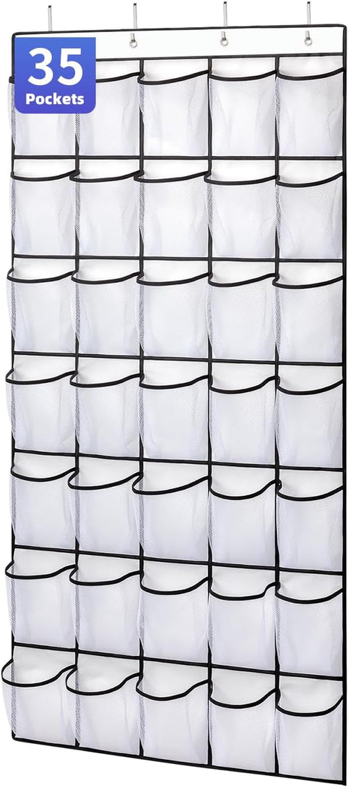 35 Pockets Over the Door Shoe Organizer, Hanging Shoe Organizer by SAVERHO