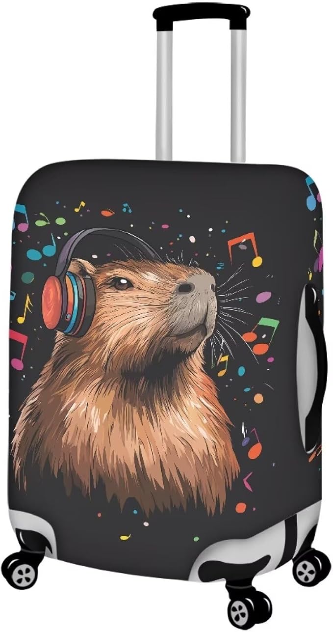 Capybara Luggage Cover Fits 18-21 Inch Luggage Anti-Scratch Spandex Zipper - Image 2