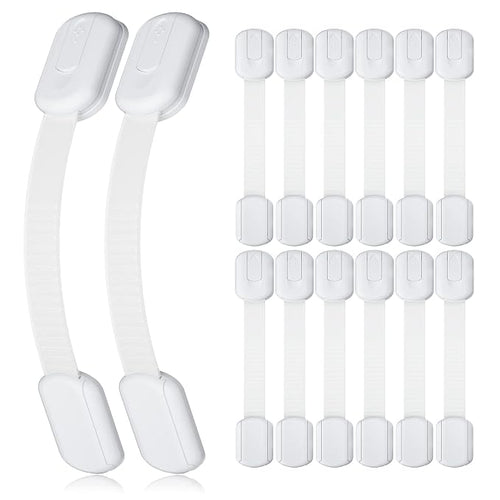 4our Kiddies 14 Pack Baby Proof Cabinet Latches, Childproof Drawer Latches by 4ourKiddies